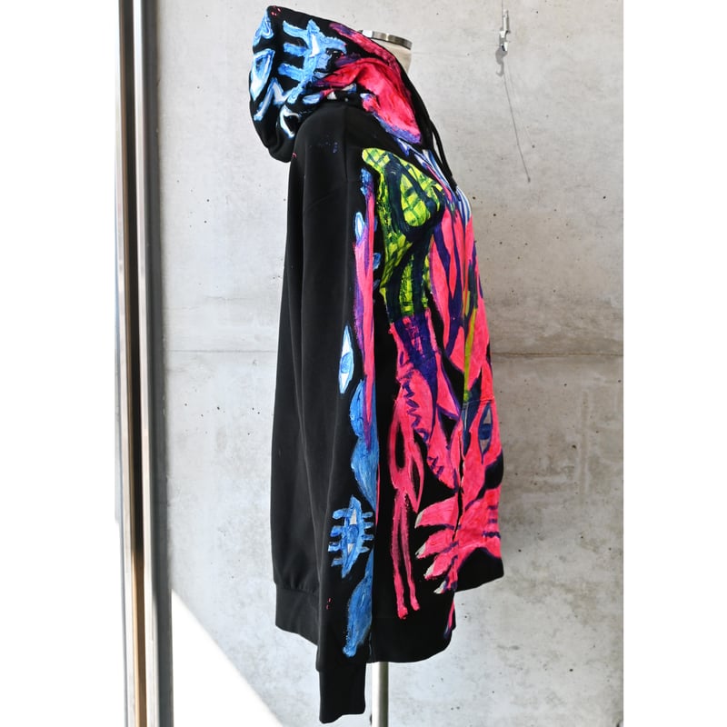 Vava Dudu ペイント フーディ ⭐︎ VAVA DUDU PAINTED HOODIE NAVY