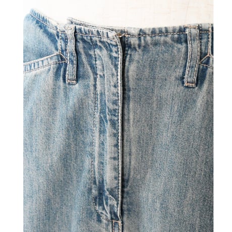 denim long skirt