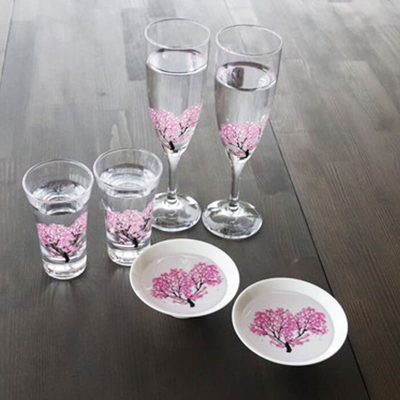 冷感桜 天開グラス ぺアセット 箱入 / 丸モ高木陶器<CE-003 冷感桜 天開グラス ぺアセット 箱入 / 丸モ高木陶器<CE-003