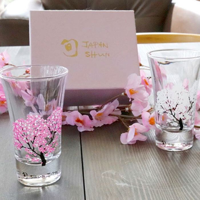 冷感桜 天開グラス ぺアセット 箱入 / 丸モ高木陶器<CE-003 冷感桜 天開グラス ぺアセット 箱入 / 丸モ高木陶器<CE-003