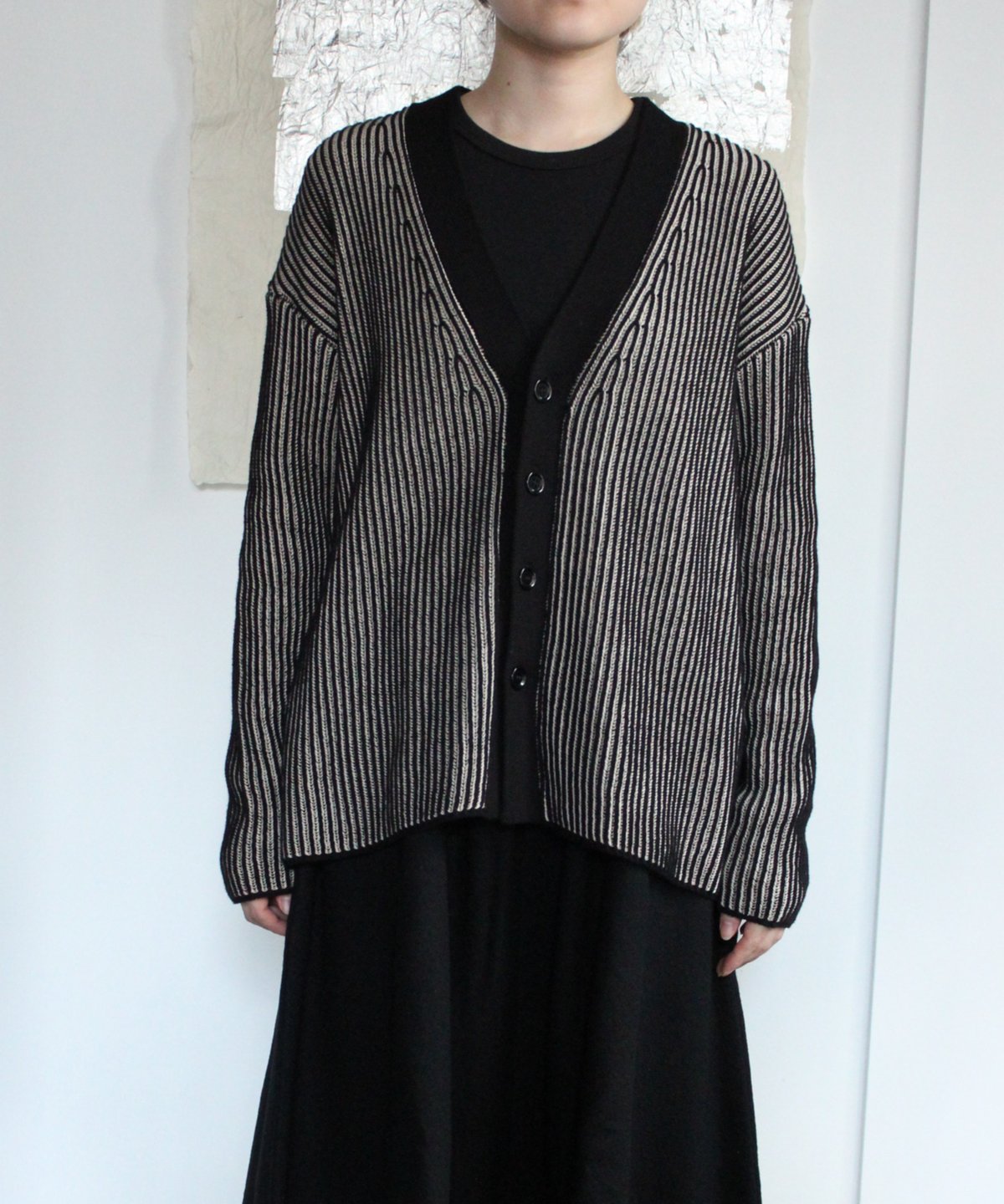 CELINE ストライプ コットン カーディガン CELINE ストライプ コットン カーディガン
