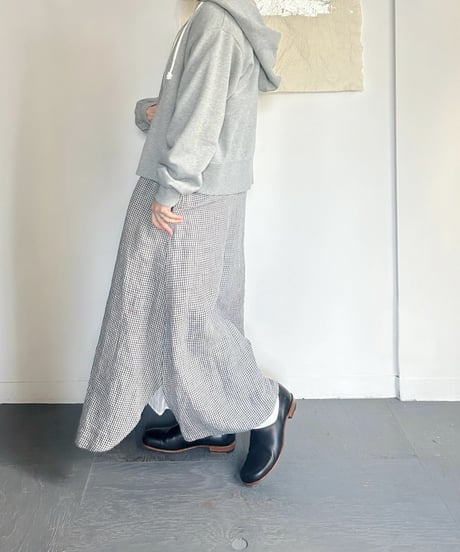 TS231OP070  東炊きリネンチェック キャミワンピース【size1】
