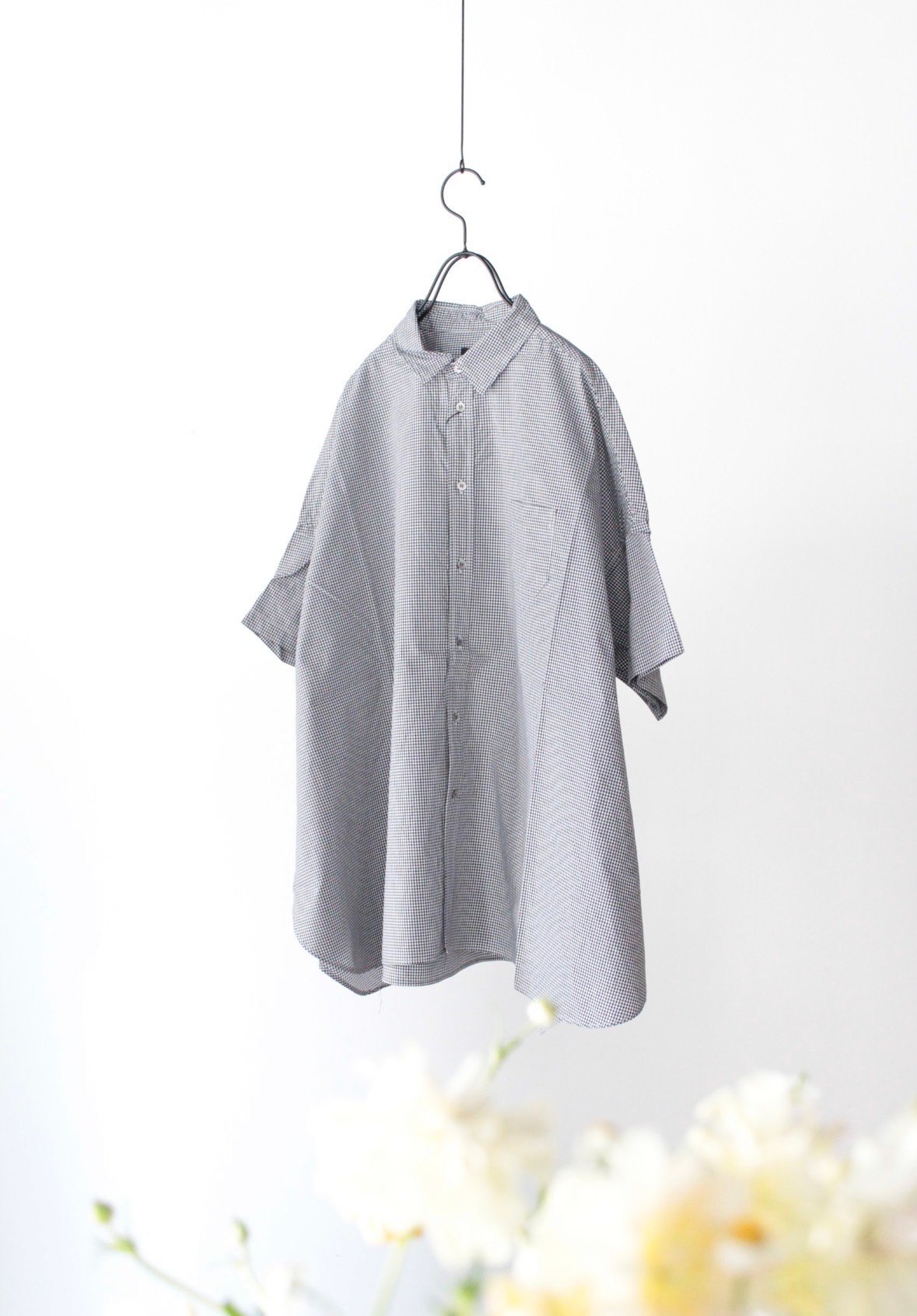 TS260SH063 ナチュラルタイプライター/ストライプ/チェック BIGシャツ