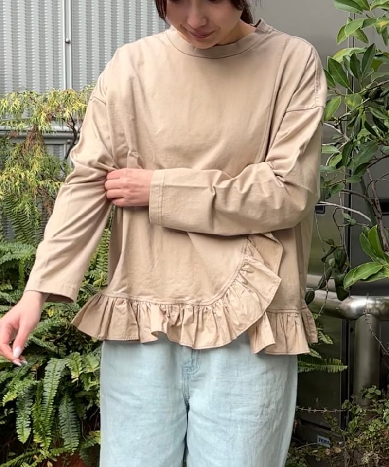 【美品】ENFOLD ソフト天竺 デコラティブ Tシャツ フリル M 美品】ENFOLD ソフト天竺 デコラティブ Tシャツ フリル M t