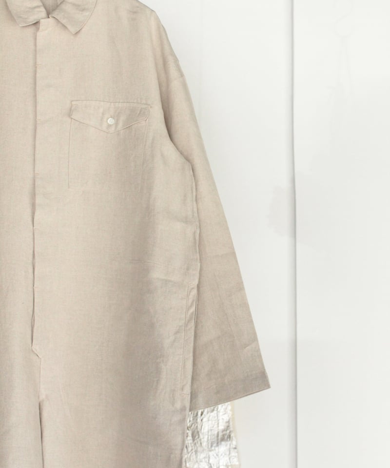 TS244PT013 フレンチリネン 長袖比翼オールインワン | GALERIE TISSU