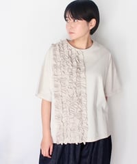 TS244PT013 フレンチリネン 長袖比翼オールインワン | GALERIE TISSU
