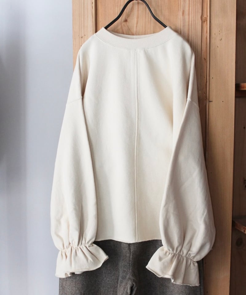 【着用回数(少)】 yori 速乾裏毛プルオーバー グレー US250CT017 セントラル裏毛 ギャザースリーブプルオーバー | GALERIE TI