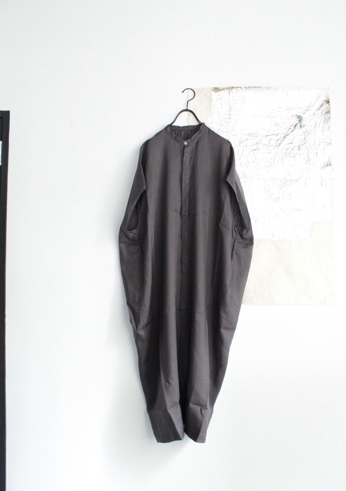 UT252OP003 フレンチリネン 比翼明きコクーンシャツワンピース