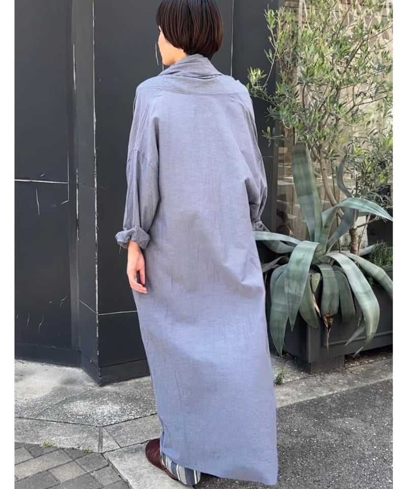UT252CO031 セルロースリネン/キュプラコットンリネン オリガミガウン