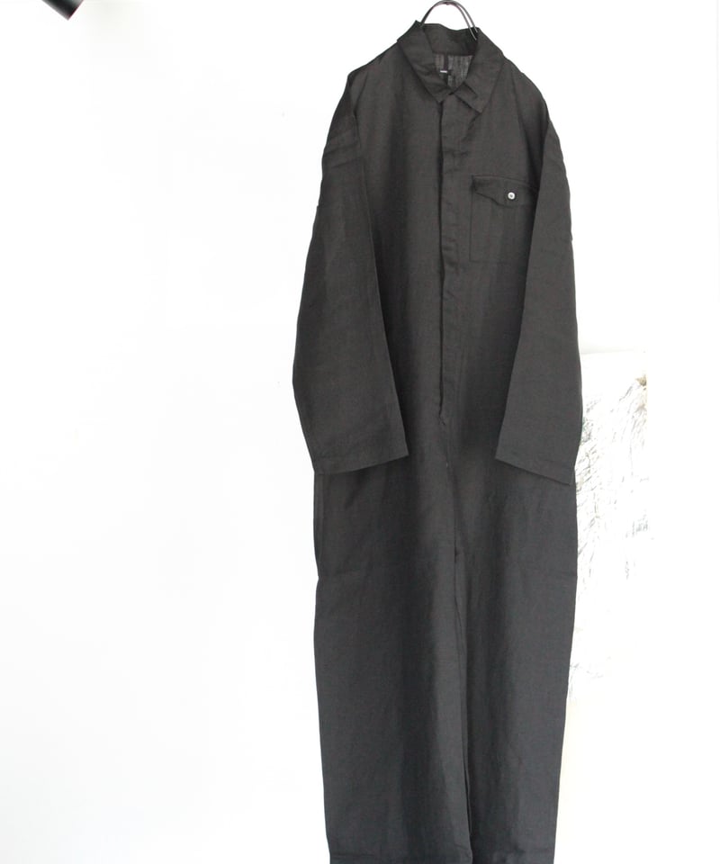 TS244PT013 フレンチリネン 長袖比翼オールインワン | GALERIE TISSU