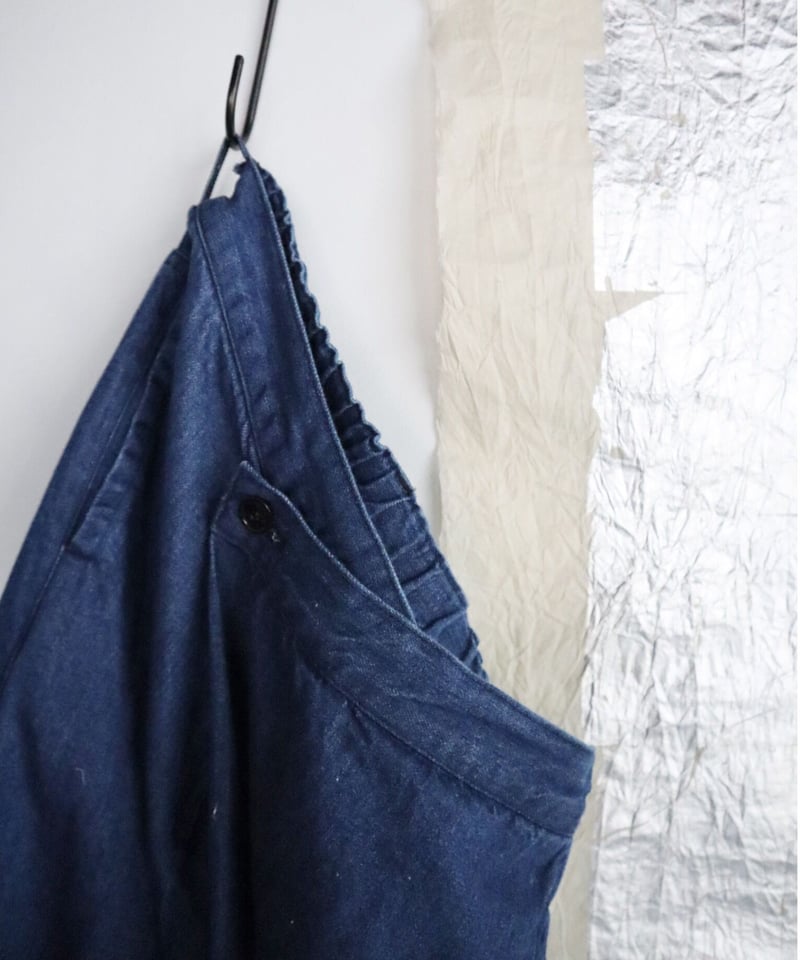 US230PT021 サフィランリネンデニム ラップワイドパンツ【045