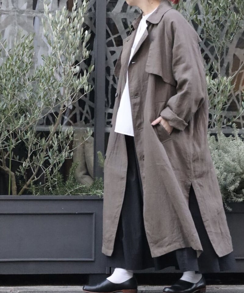 TISSU ティシュ リネンハイデンシティエフォートレストレンチコート