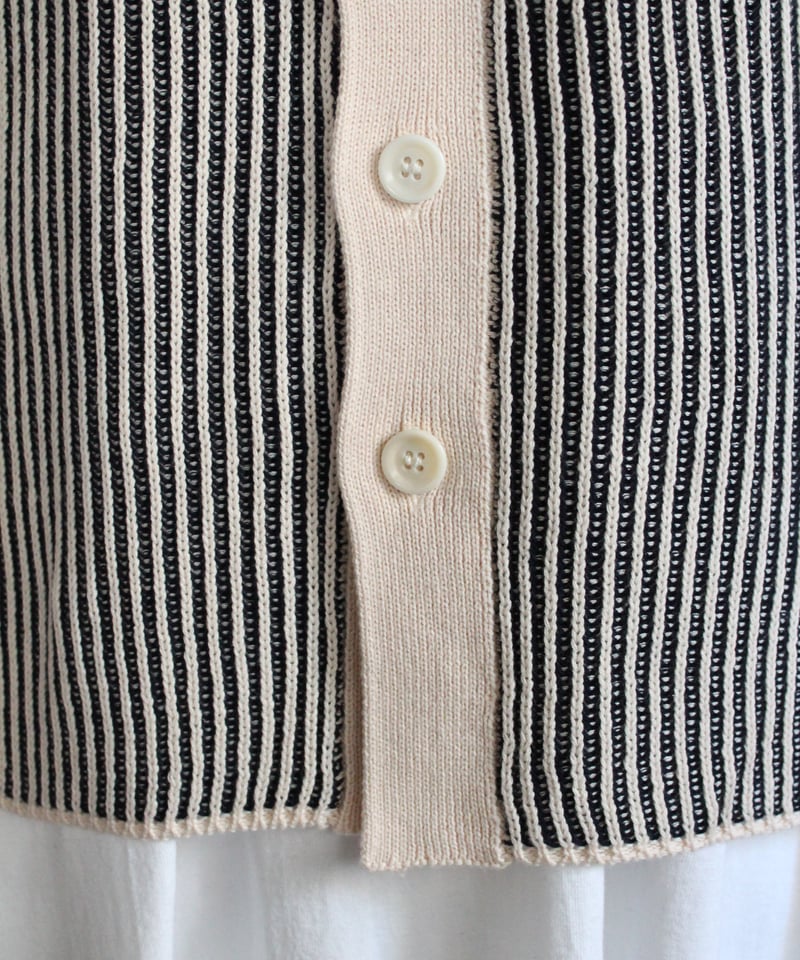 TS243KN073 コットンニット ストライプカーデ 【size1