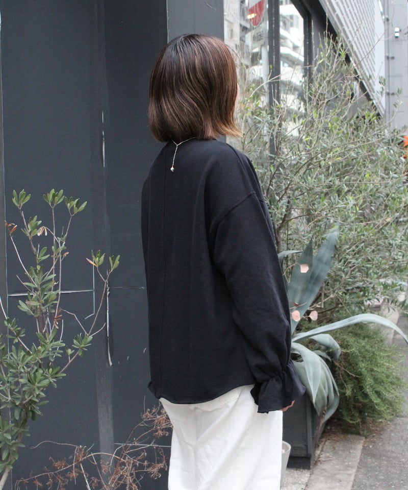 Special Sleeve Selection　冬扇　スリーブ　C C.E - Crew Neck DBL Knit Short Sleeve Charcoal | ALTERFATE