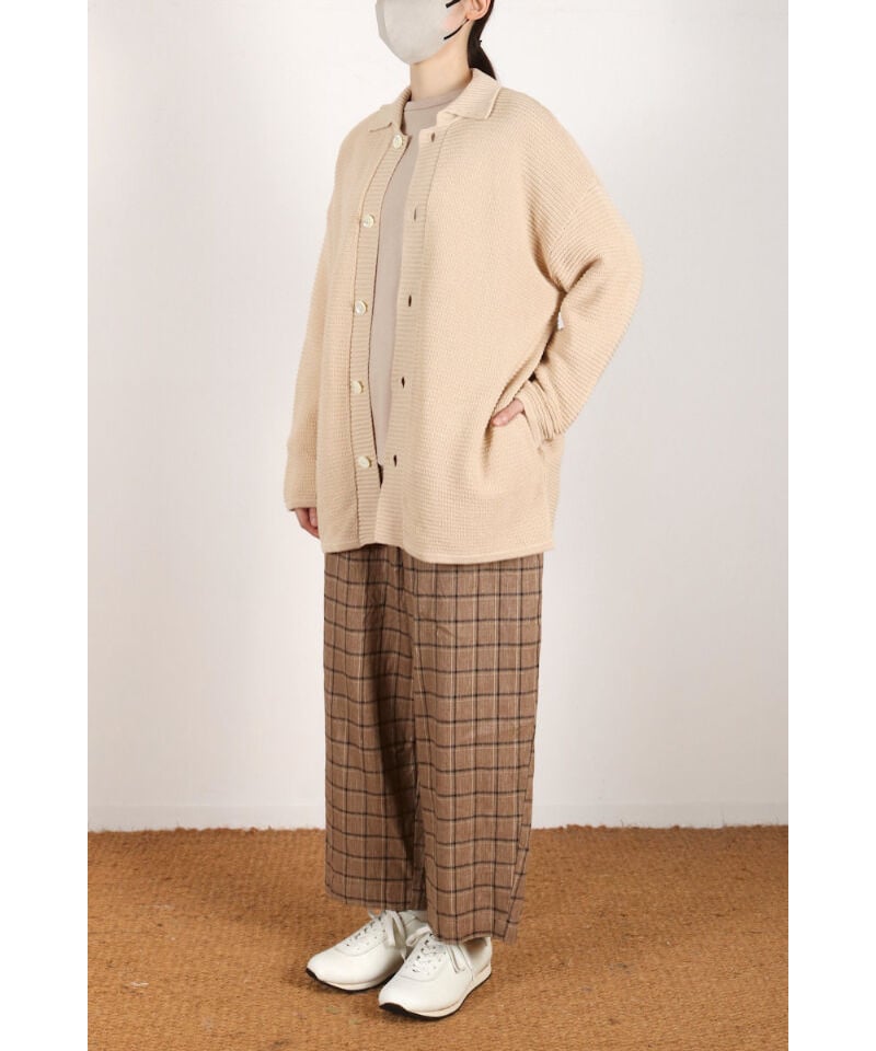 US234PT023 Wコーデュロイ/先染めチェック タックパンツ US234PT023 Wコーデュロイ/先染めチェック タックパンツ