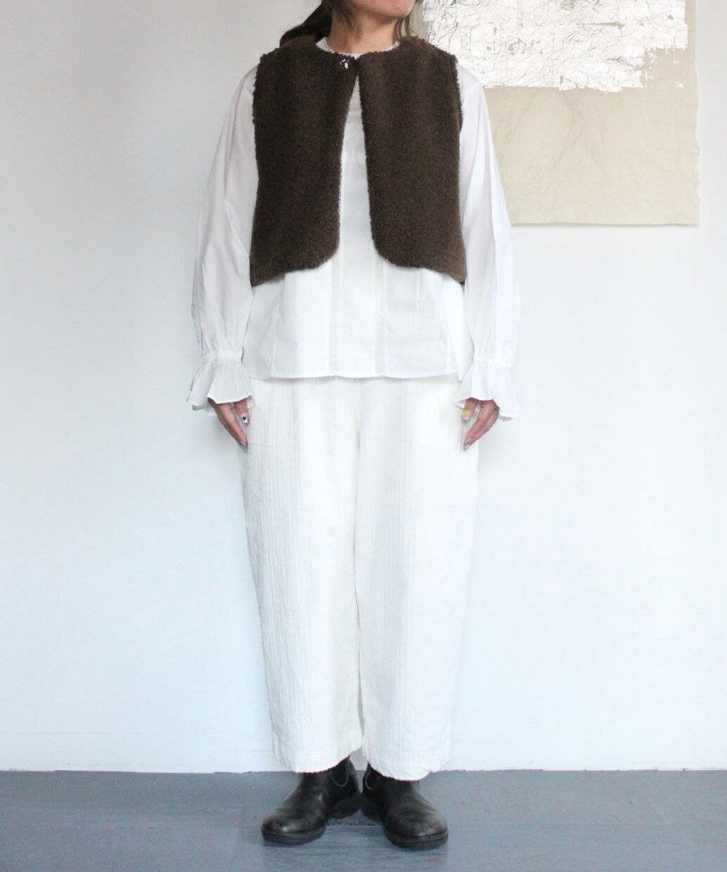 US234PT023 Wコーデュロイ/先染めチェック タックパンツ US234PT023 Wコーデュロイ/先染めチェック タックパンツ