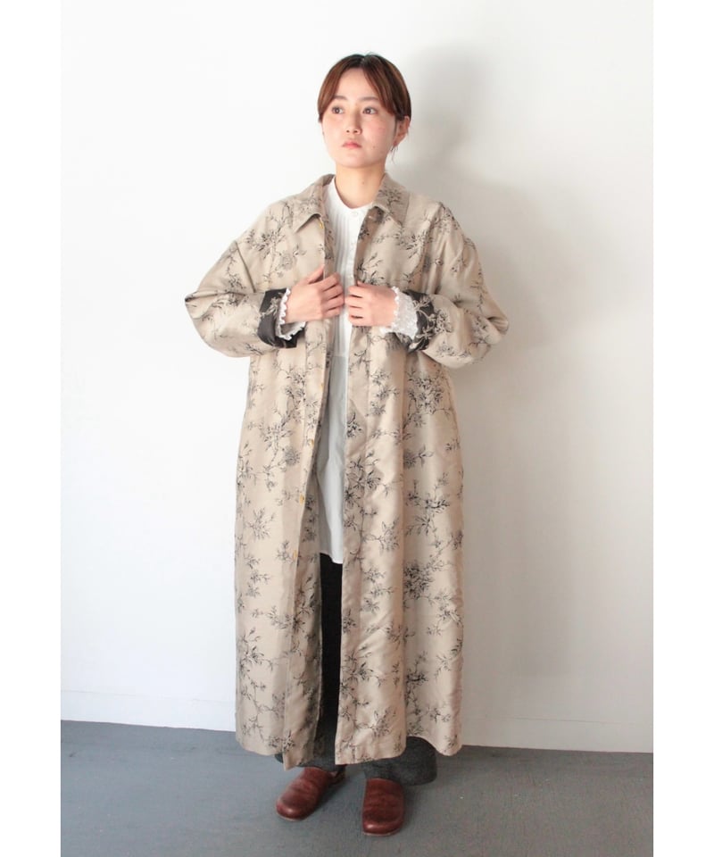 PA253OP017 ボタニカルフラワージャガード ステンカラー