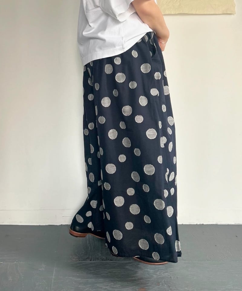 激レア⭐️美品 45R ジャガードパンツ　コットンリネン　総柄　近年モデル　深緑 激レア⭐️美品 45R ジャガードパンツコットンリネン総柄近年