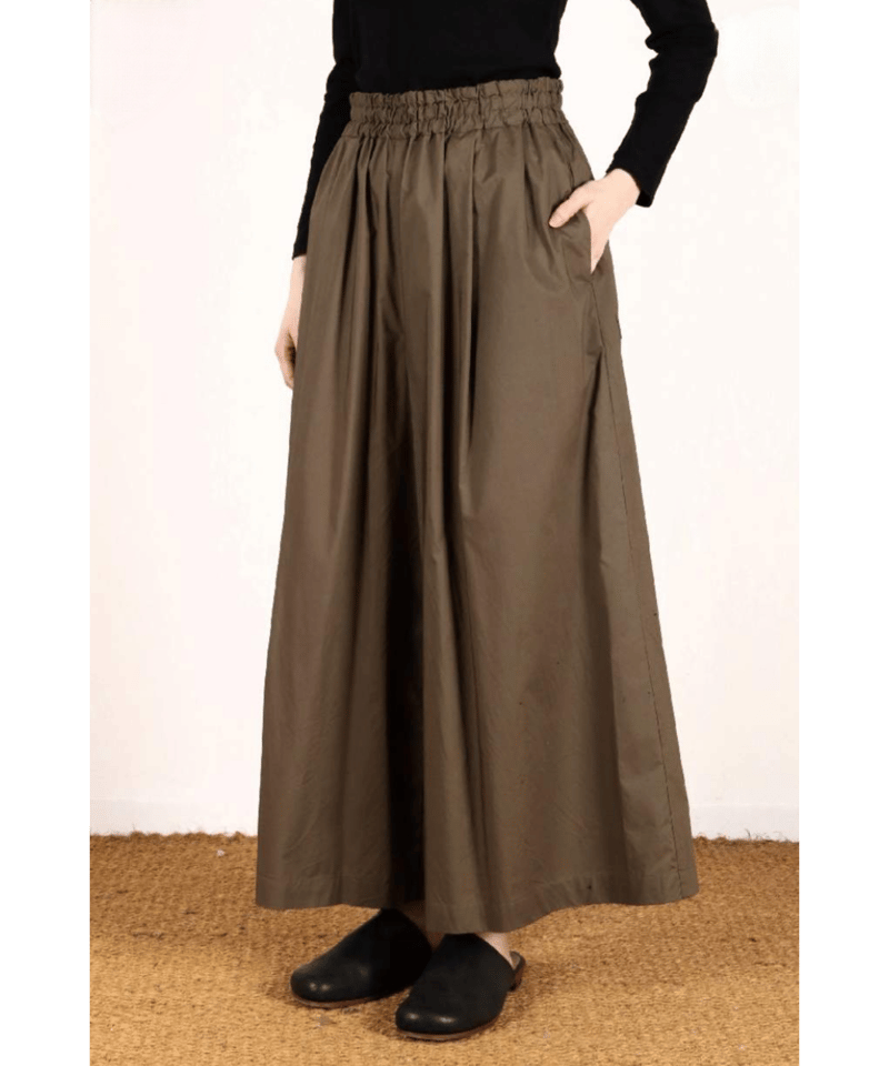 キュロット カーキ UT243PT008 ナチュラルタイプライター ハカマキュロット | GALERIE TISS