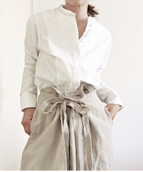【BOUTIQUE】linen wrap skirt リネンラップスカート　TC-3500' / ECRU