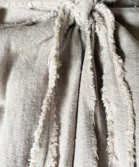【BOUTIQUE】linen wrap skirt リネンラップスカート　TC-3500' / ECRU