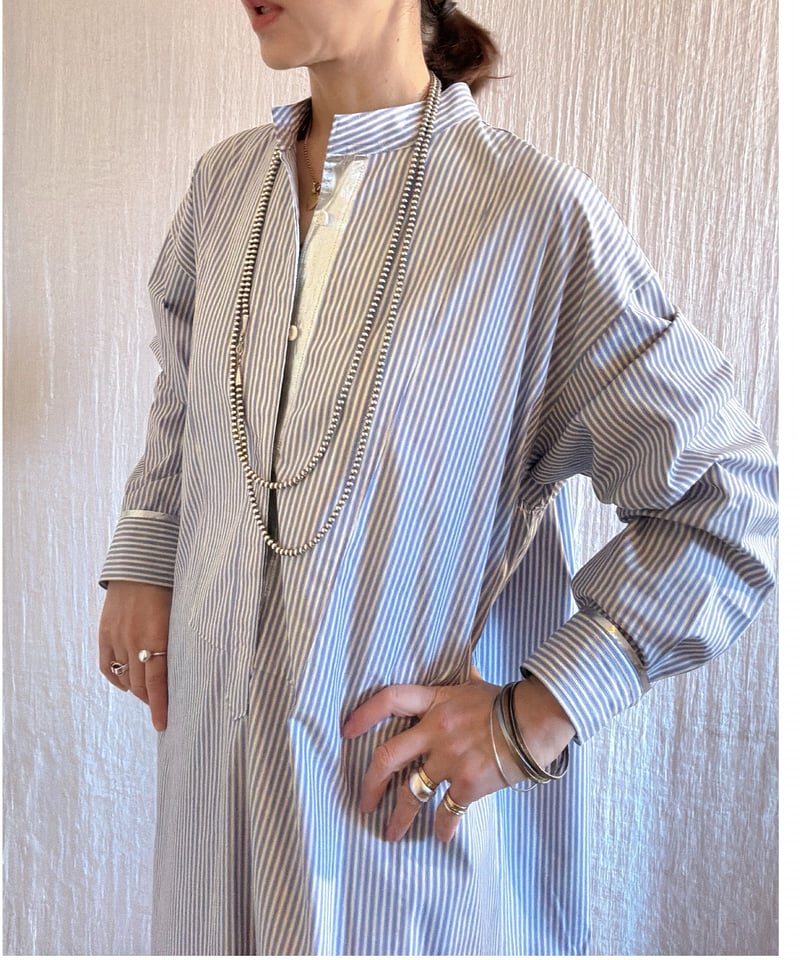 予約販売【BOUTIQUE 】Metal Shirt Dress TE-3604 /このド