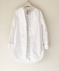 【BOUTIQUE 】METAL LONG SHIRT メタルロングシャツ  TG-2700  / WHITE /  PINK