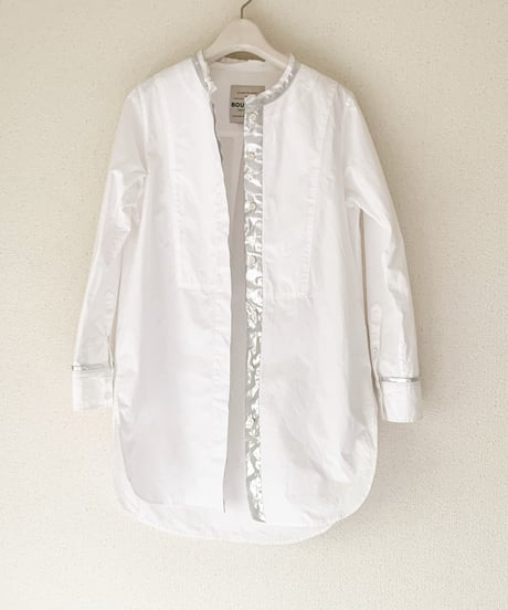 【BOUTIQUE 】METAL LONG SHIRT メタルロングシャツ  TG-2700  / WHITE /  PINK