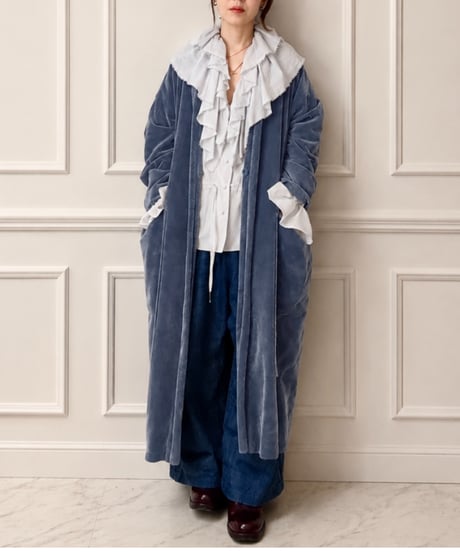 【BOUTIQUE】 VELVET robe coat  ベルベットコート TB-3701