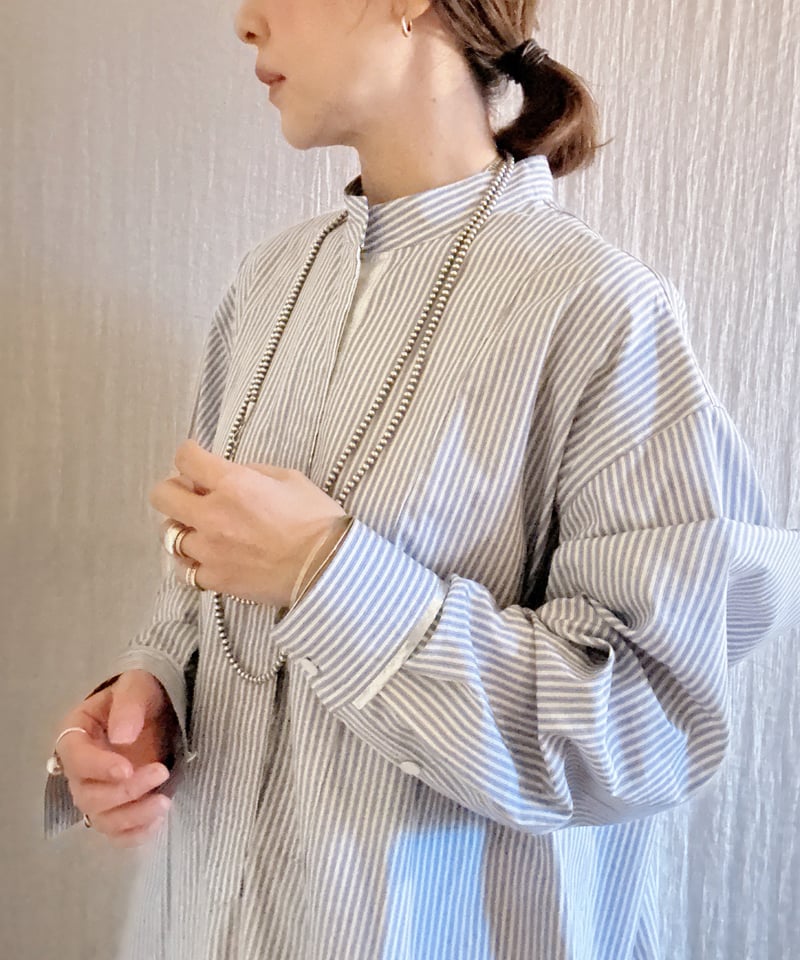 予約販売【BOUTIQUE 】Metal Shirt Dress TE-3604 /このド