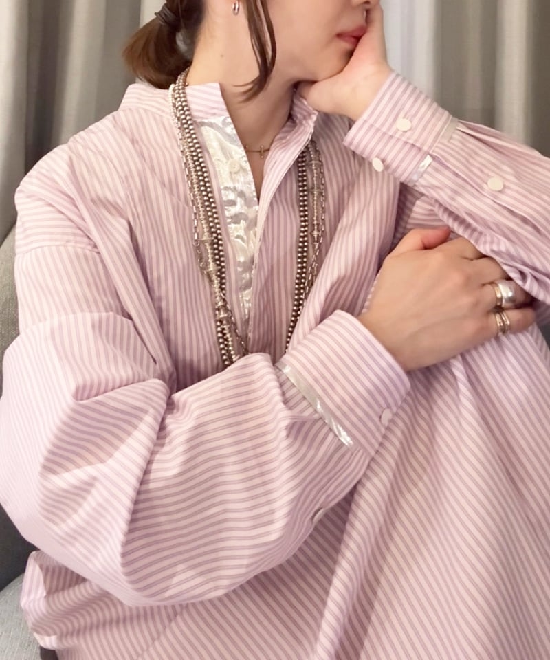 BOUTIQUE TOKYO DRESS メタルシャツドレス（バイカラー）