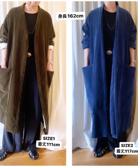 【BOUTIQUE】 VELVET robe coat  ベルベットコート TB-3701