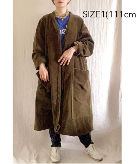【BOUTIQUE】 VELVET robe coat  ベルベットコート TB-3701