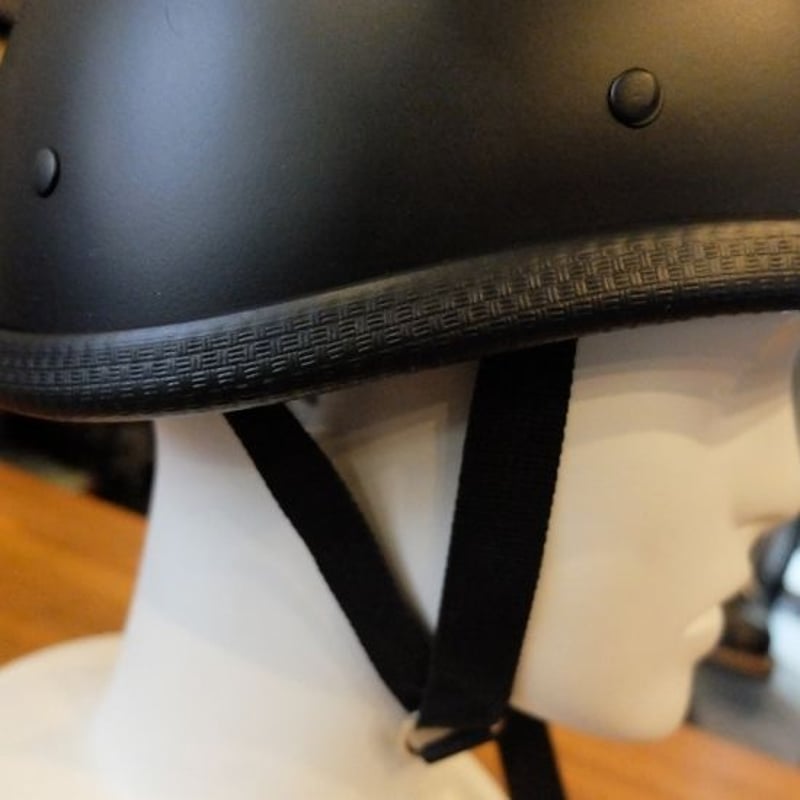 スモーキータイプ ハーフヘルメット装飾用（マットブラック） | 黒革