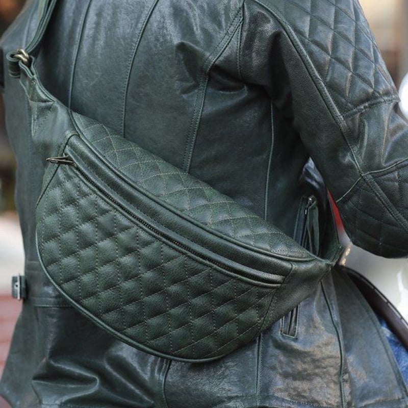 DIN MARKET FANNY PACK ファニーパック / ボディーバッグ | 黒革 レザ