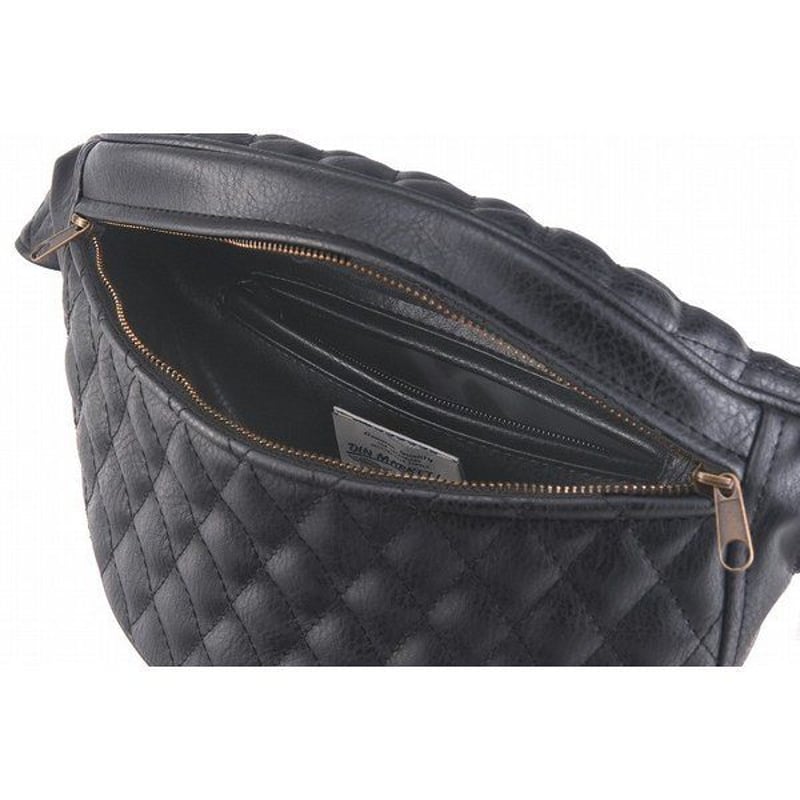 DIN MARKET FANNY PACK ブラック ダイヤステッチボディバック DIN マーケット】ファニー パック ボディバッグ ブラック DIN