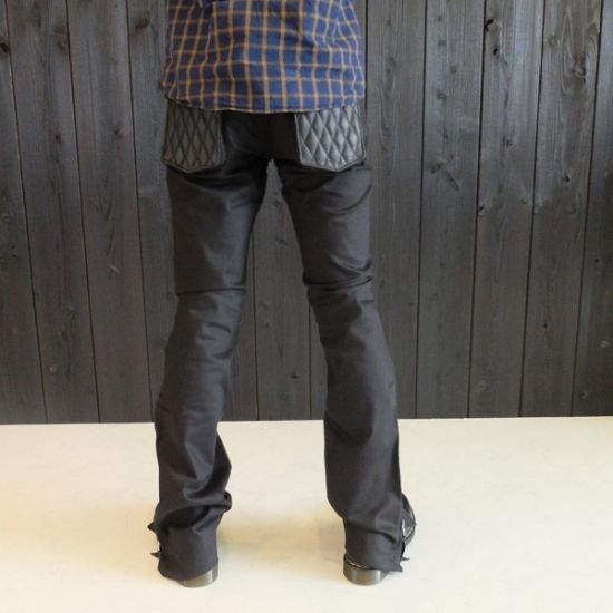 SKULL FLIGHT SS PANTS Type-2 ブーツカットレザーポケット