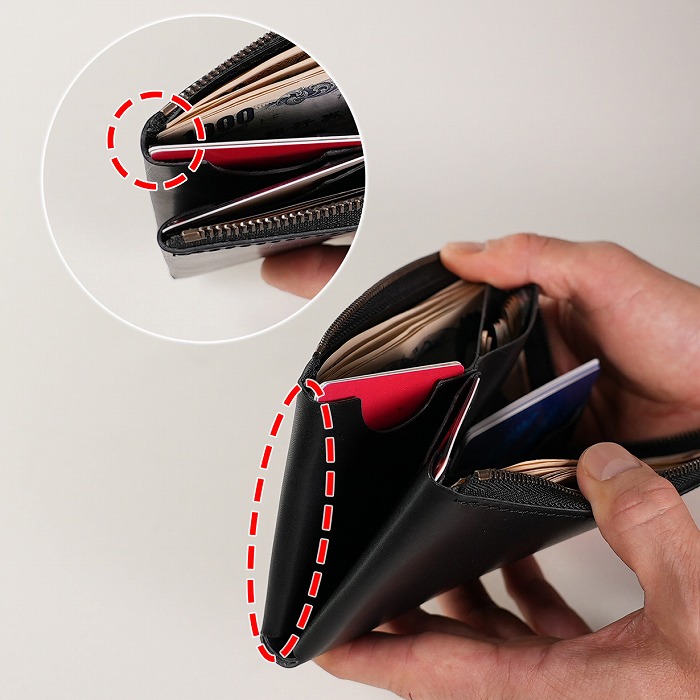 ラクリエ　ロング　クラシック KUROKAWA Claccino L-ZIP 長財布 クラッチーノ 牛革 本革 5カラー 薄