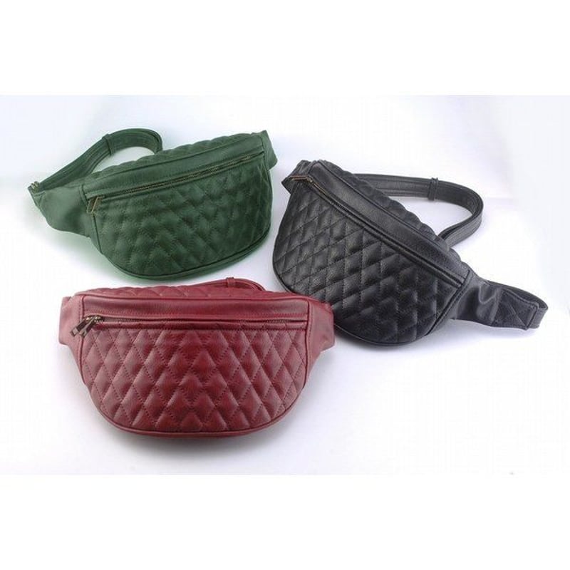 DIN MARKET FANNY PACK ブラック ダイヤステッチボディバック DIN MARKET FANNY PACK ブラック ダイヤステッチボディバック