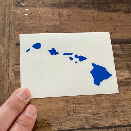 ハワイ諸島カッティングステッカーブルー×2