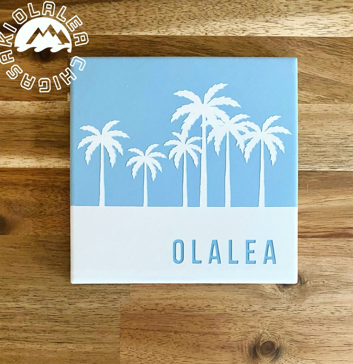 2022新ヤシデザインホワイトタイル表札150角 | S.OLALEA