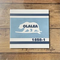 サーフベアーデザインタイル表札150角ブルーミックスタイプ