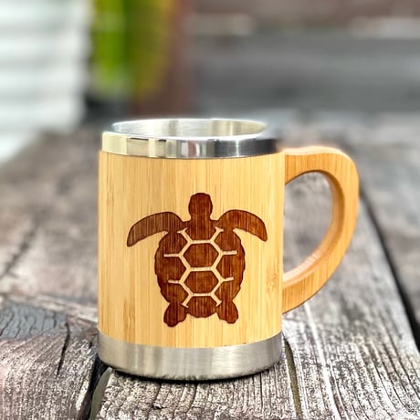 ホヌHonu デザインバンブーステンレスマグカップ