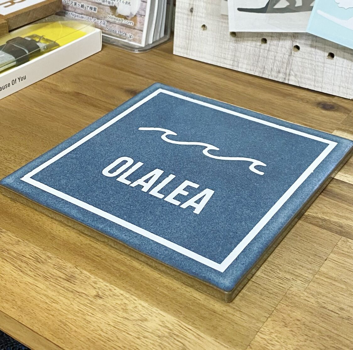 表札☆ニコちゃん☆ブルーパール御影石 表札☆ニコちゃん☆ブルーパール御影石