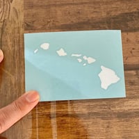 ハワイ諸島カッティングステッカーホワイト×2