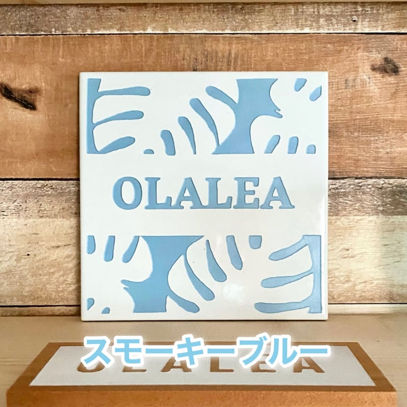 モノグラム風プルメリアデザイン表札 | S.OLALEA