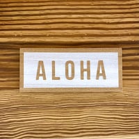 ALOHAウッドサインプレート