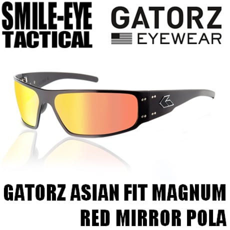 GATORZ MAGNUM AF Black Frame / Red Mirror Polarized Lenses