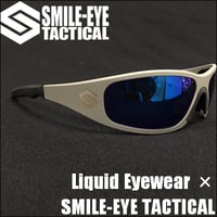 Liquid Eyewear × SMILE-EYE TACTICAL GASKET Blue mirror PLARIZED
