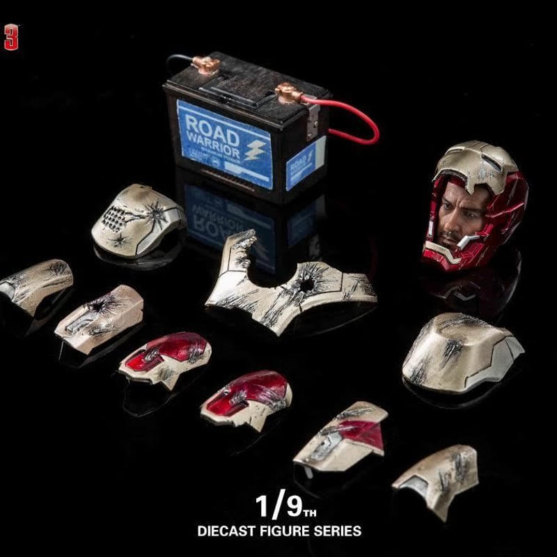 KingArts 1/9 ダイキャスト アイアンマン3 マーク42 バトルダメージ  